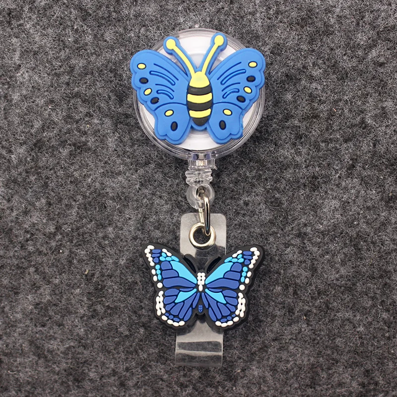 The New Creative Butterfly Style Retractable Card Holder Badge Reel Nurse Exhibition Enfermera Girl And Boy Name Card