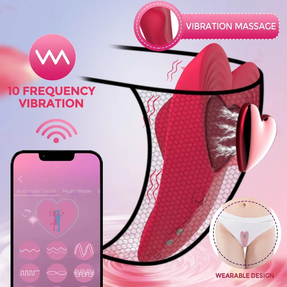 Stimolatore del clitoride femminile Wireless Bluetooth Control APP vibratore del punto G mutandine indossabili masturbatore giocattoli adulti del