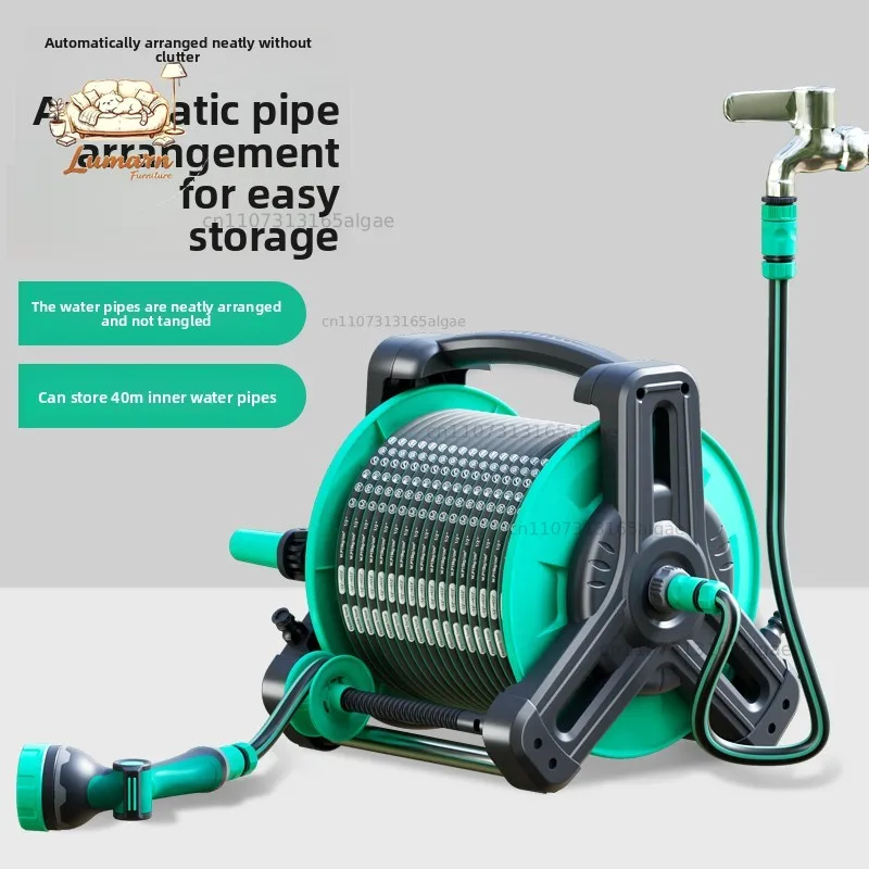 Pipe reel Automatic water pipe retractor Artifact Pipe retractor water hose storage rack Water reel rack Outdoor w