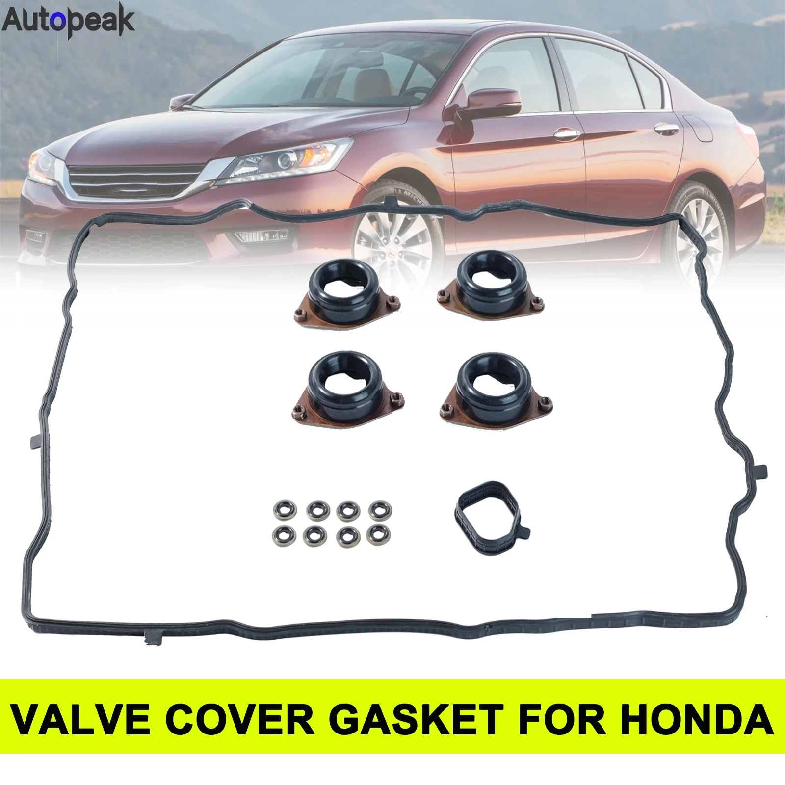 Car Accessories Engine Valve Cover Gasket Set For Honda Accord K24 2DR 4DR EX EXL LX-S Sport Models 2.4L 2013-17 12030-5A2-A01