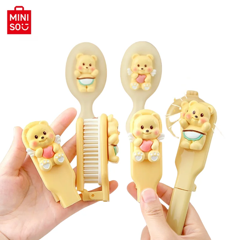 cute Butter Bear New Cartoon Air Cushion Comb Cute Bear Hairdressing Fluffy Comb Airbag Massage Comb Portable Mini Airbag Comb