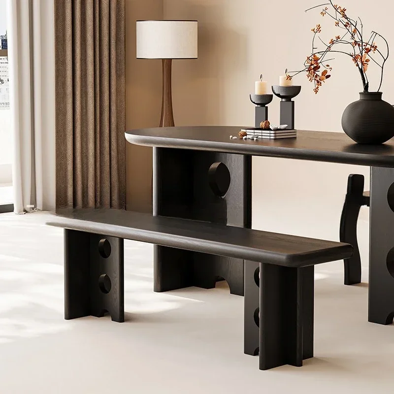 Medieval style original solid wood dining table modern household small apartment rectangular dining