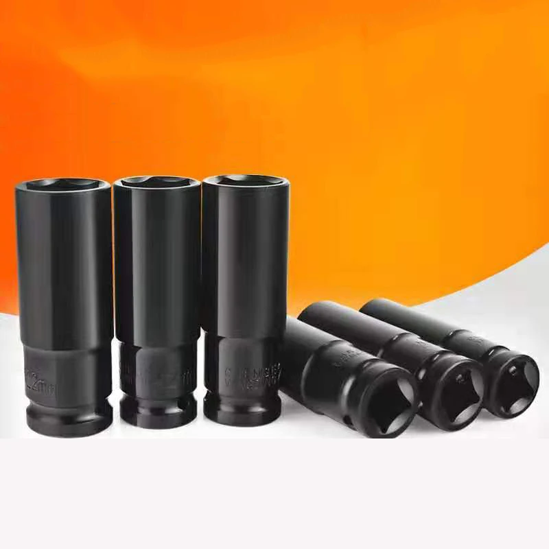 1/2 Inch Impact Socket Set 8-32mm Sleeve Hexagonal Pneumatic Long Heavy Tire Sleeve Head for Lithium Electric Wrench Hand Tools