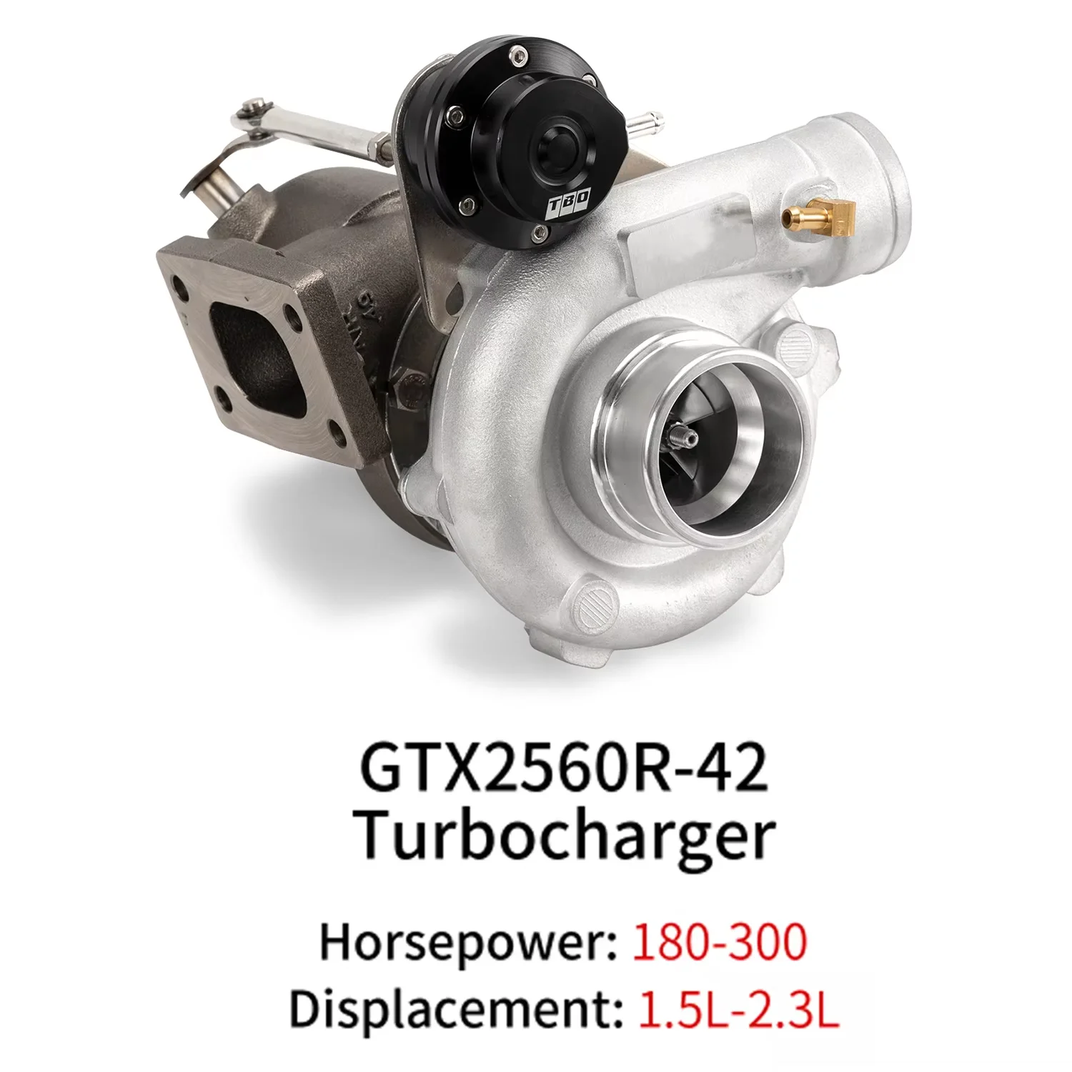 

Turbo GTX2560R-42 1.5L-2.3L,A/R 0.49 T25 76V-Band,Ball Bearing Performance Turbocharger Forged Wheel