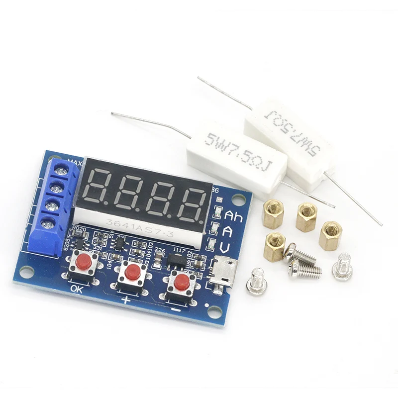 

1.2v 12v ZB2L3 18650 Li-ion Lithium Battery Capacity Tester + Resistance Lead-acid Battery Capacity Meter Discharge Tester