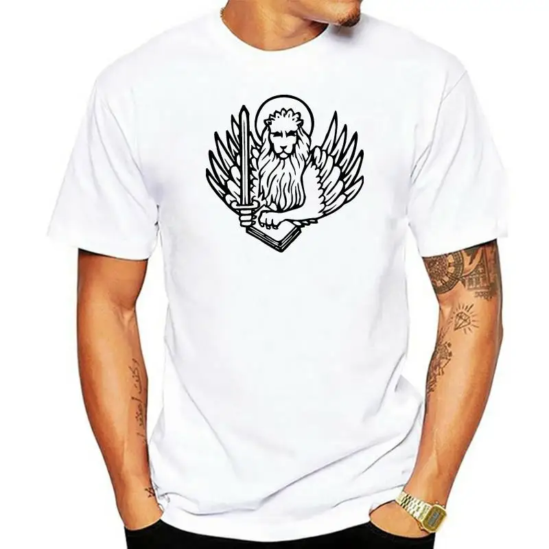 SAN MARCO LEONE MENS T SHIRT LION ST MARK VENICE WINGED VENETIAN ITALY ITALIAN Cheap wholesale tees,100% Cotton For Man