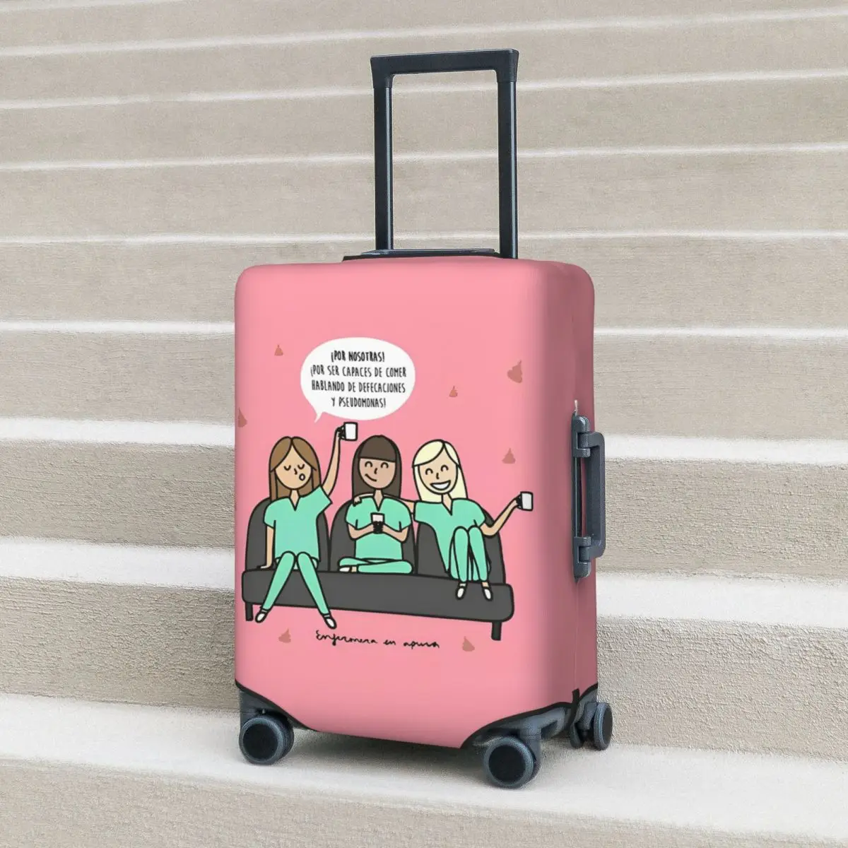 

Enfermera En Apuros Doctor Nurse Suitcase Cover Holiday Practical Luggage Supplies Business Protector