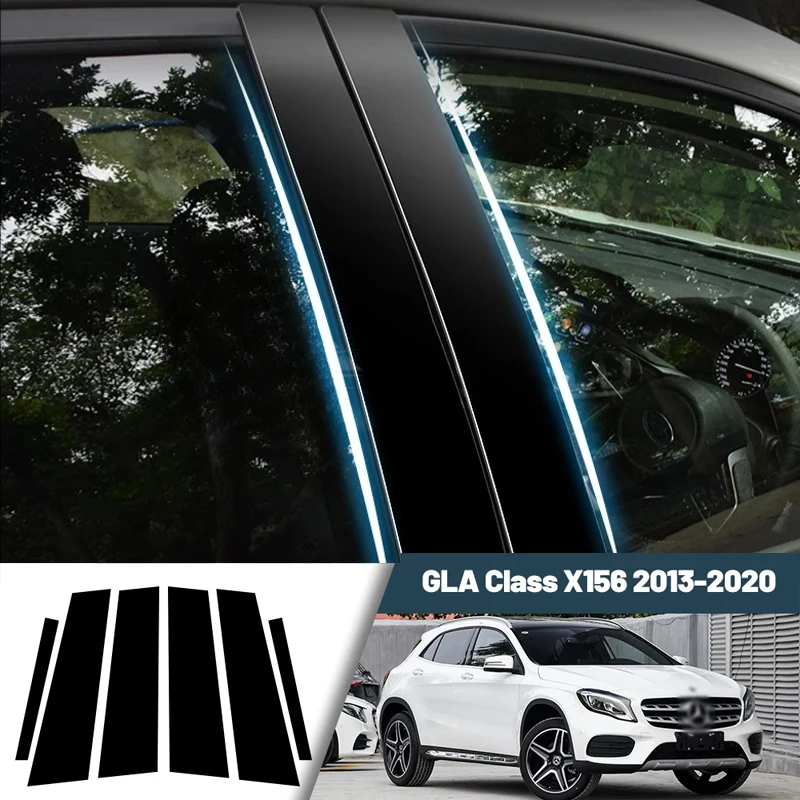 

Glossy Black Carbon Fiber Window Door Deal B C Pillar Post Cover Sticker For Mercedes Benz GLA Class X156 2013-2020 2014 2015