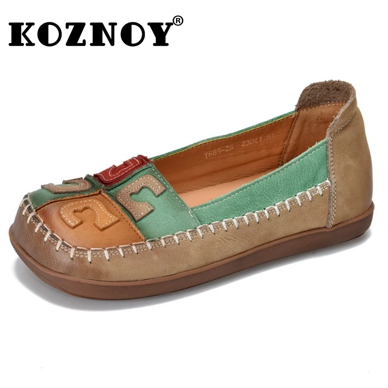 

Koznoy/2 см замшевая женская обувь из натуральной коровьей кожи, летние женские туфли на плоской подошве в этническом стиле без шнуровки на резиновой платформе, удобная женская модная обувь на танкетке