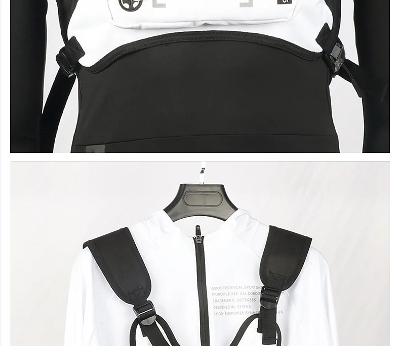 Taktische Brusttasche für Herren, Outdoor-Gym-Weste, reflektierende Sicherheitstasche, wasserdichte Brusttasche, multifunktionale Herren-Handytasche, lässige Sporttasche – Detail 7