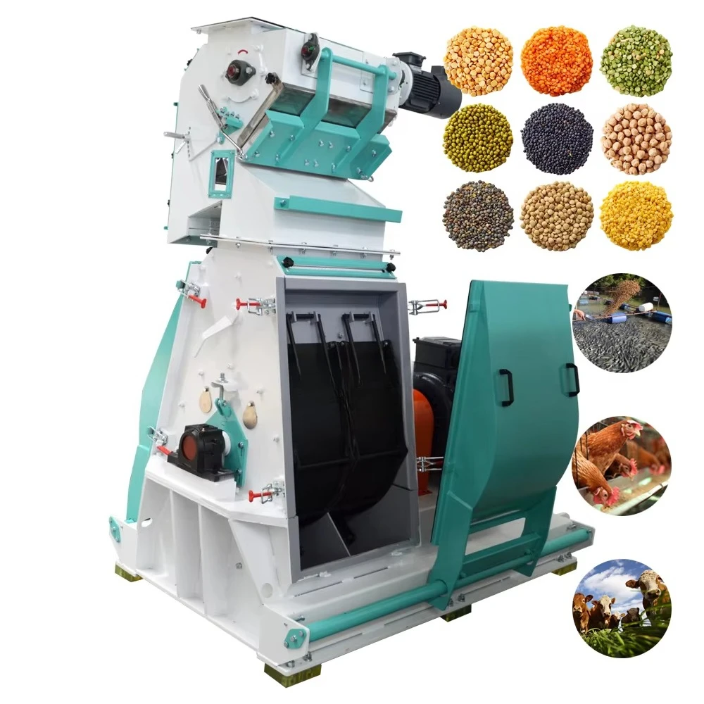New Design Steel Impeller Feeder Grain Crusher Hammer Mill Machine Cutter Gear Core Components Farms Chaff Cutter Made China