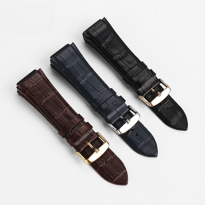 For Guess Men\'s Crocodile Pattern Genuine Leather W0247G3/W0040G3/W0040G7 Cowhide Watch Strap 22mm