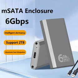 mSATA to USB 3.1 Gen2 10Gbps SSD Enclosure Adapter Case with Type C Port for mSATA Internal Solid State Drive Hard Drive