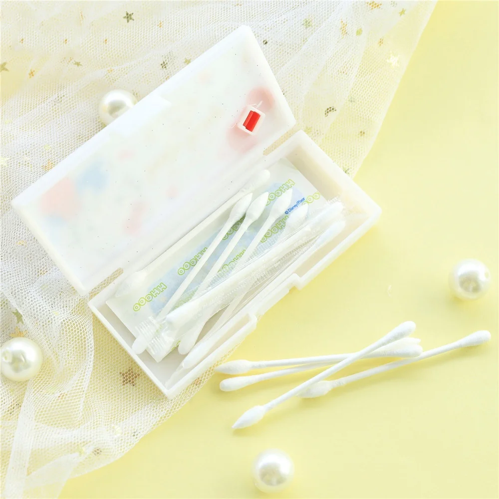 Genuine Hello Kitty Storage Box Sanrio Kt Cat Melody Mini Portable Cotton Swabs Hair Clip Dental Floss Organzier Boxes Girl Gift view 2