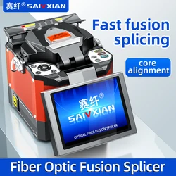 SAIVXIAN A-80S Fusion splicer Machine 6S splicing machine with VFL Optic power meter tool kits Multilingual