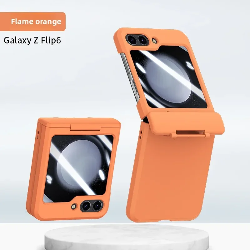 Handyhülle für Samsung Z Flip 7 fe 6 5 4 3 Flip6 Flip5 mit gehärtetem Film, Scharnierschutz, Schutzhülle, Hautgefühl