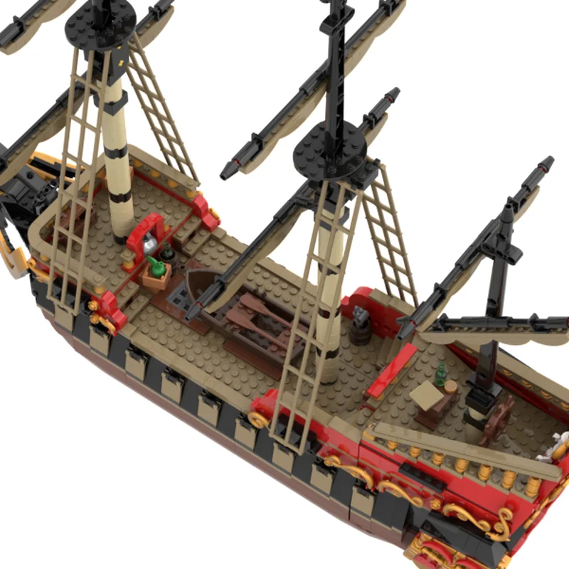 2199Pcs Moc European Medieval Pirates Series Wicked Wench Warship Diy Creative Ideas Imperial Flagship Toy Gift Building Blocks