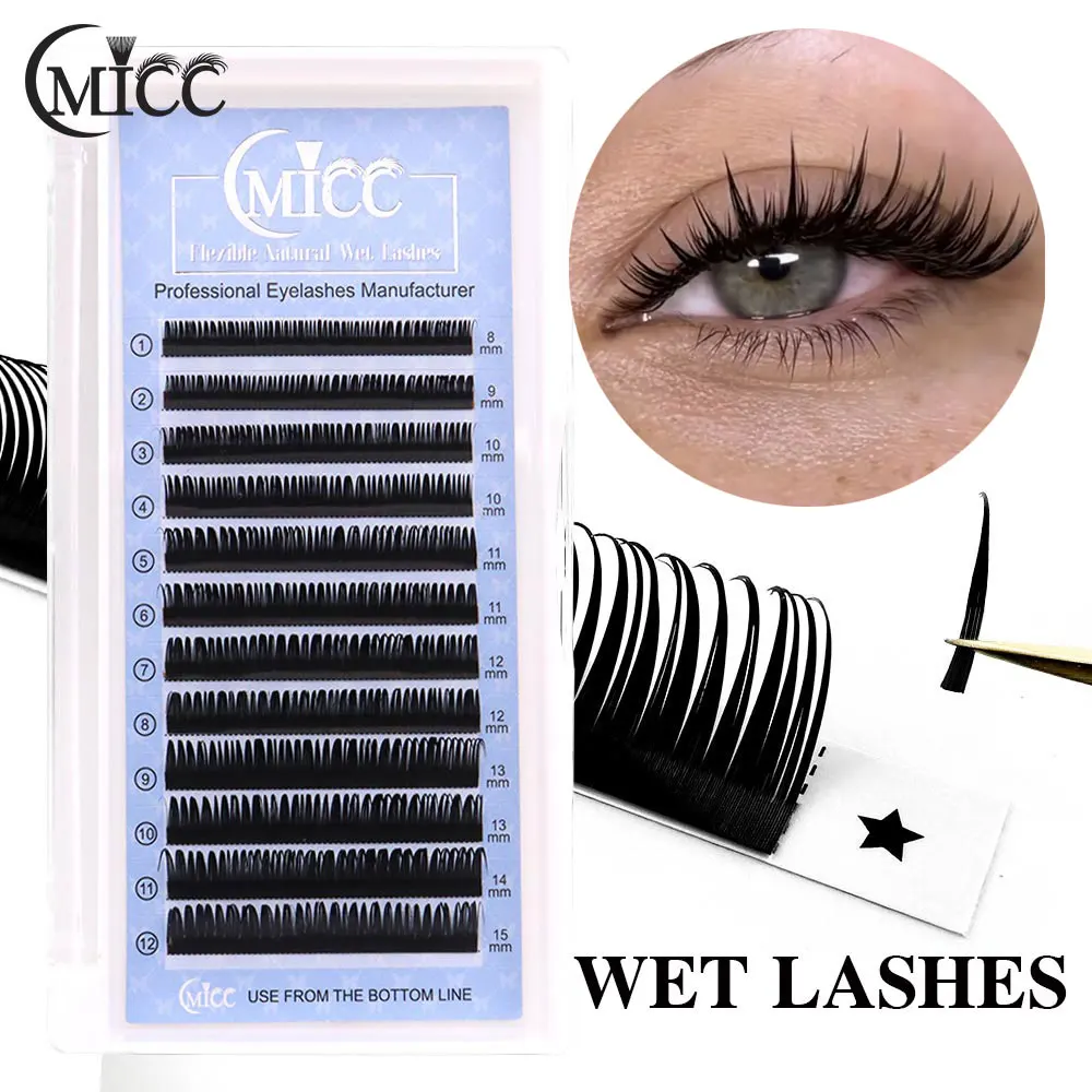CMICC 0,07 0,05 0,03 individuelle Manga Cosplay Fairy Lolita Süße Wimpern Eine geformte Spire-Spikes, zarte nasse Wimpernverlängerungen