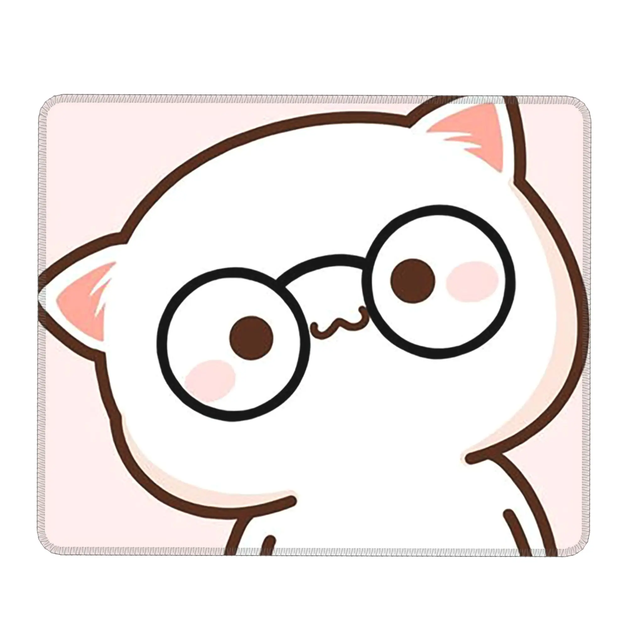 Peach Mochi Cat Cartoon Mouse Pad Computer Keyboard Mouse Mat Gaming PC Laptop Desk Mat Office Table Mats