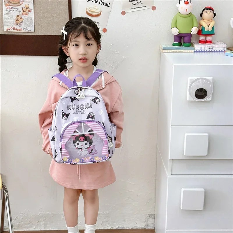 Sanrio Backpack Cinnamoroll School Bag Kuromi Double Shoulder Bags My Melody Bagpack Y2K Hello Kitty Things Pochacco Gift Girl