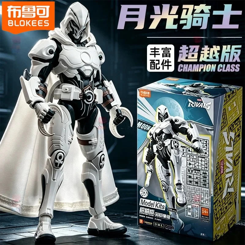 Nuevos Blokees Marvel Rivals Moon Knight Rocket Raccoon Champion Class, Figuras de Acción, Kits de Modelos, Héroes Clásicos Coleccionables, Juguete de Regalo