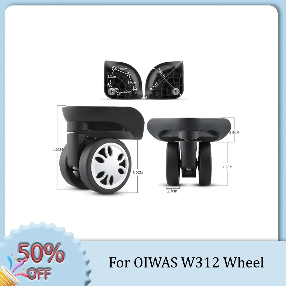 For OIWAS W312 Universal Wheel Pull Rod Case Travel Case Silent Durable Convenient Replacement Luggage Accessories Caster Wheels