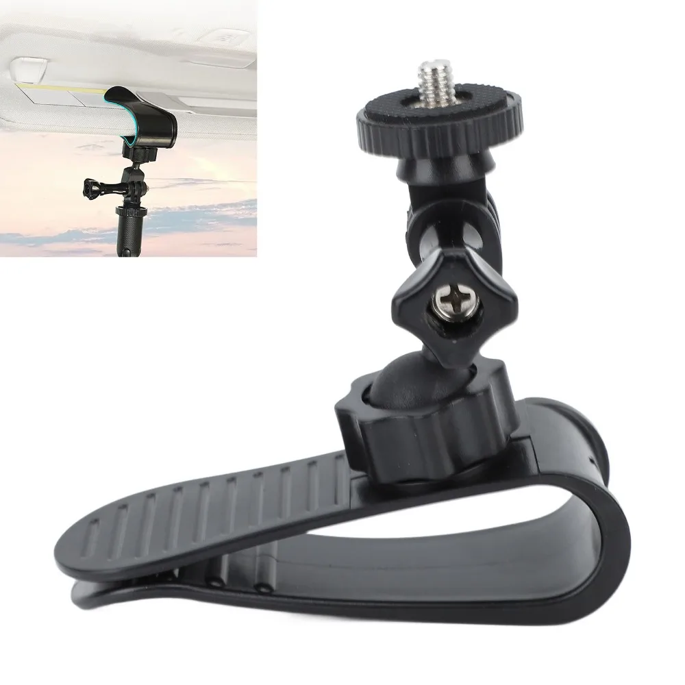 ABS Car Sun Visor Mount 360 Deg Rotation Adjustable Car Sun Visor Clip Portable Camera Car Mount for Osmo Pocket 3