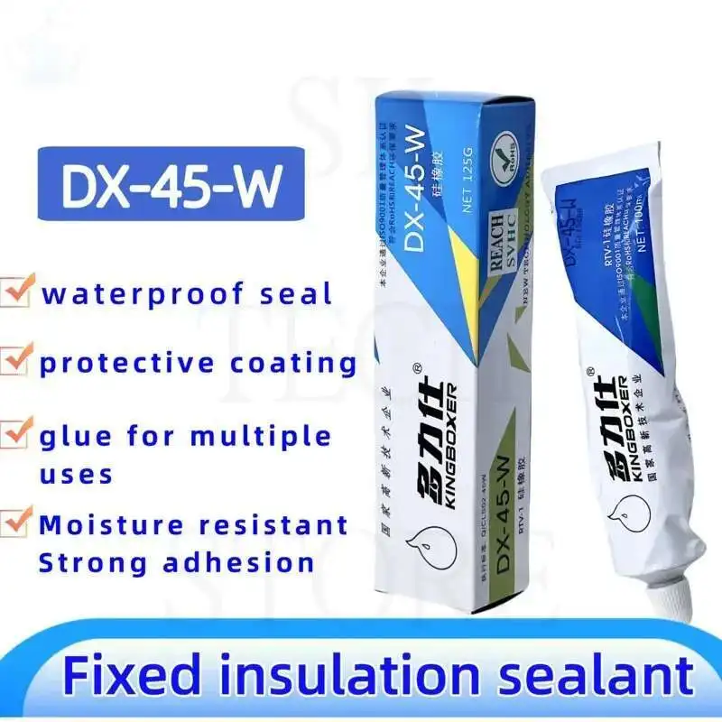 White Black DX-45-W/B Waterproof Silicone Rubber CPU Glue for Smart Phone Repair PCB Fixing Adhesive Used in Electronic Repair