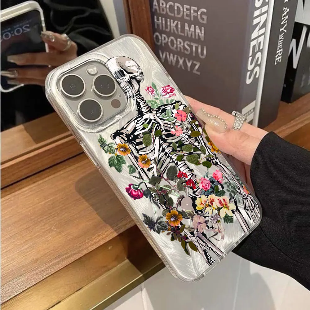 Drop-proof Phone Cases For Samsung Galaxy S26 S24 S25 Plus FE S23 S22 Ultra A36 A53 A35 A54 A55 A56 Cover Abstract Person Flower