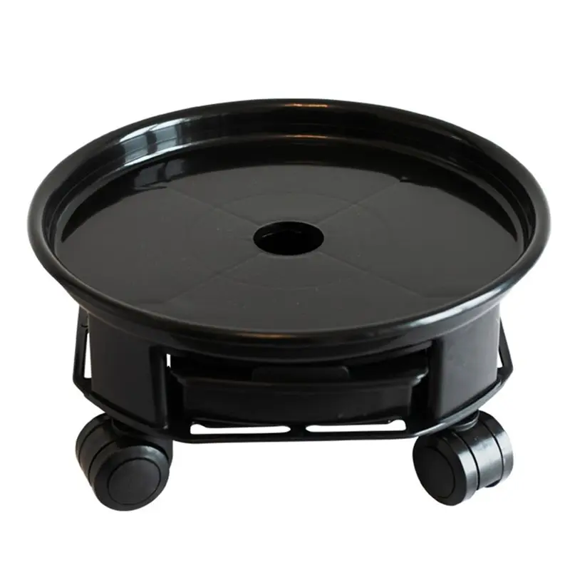 ABFI Water Tray Included Rolling Flower Pot Mover 360-Degree Rotation With Plant Stand