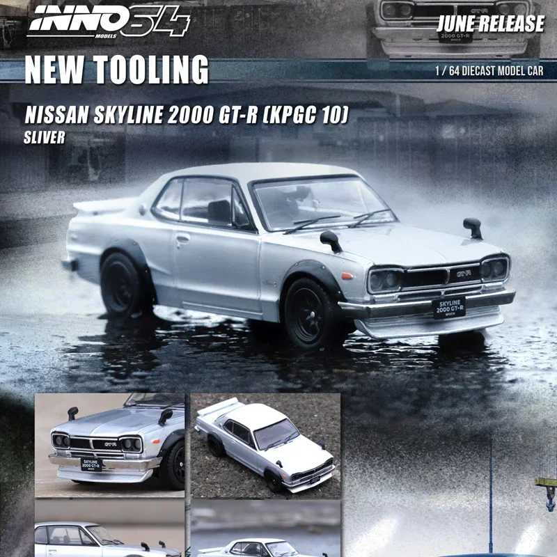 

INNO64 МОДЕЛИ 1:64 KPGC10 NISSAN SKYLINE 2000 GT-R Коллекция литых моделей тележек из сплава