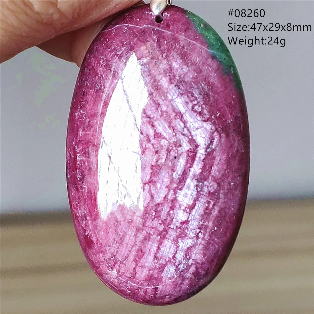 

Natural Red Ruby Pendant Oval Gemstone Water Drop Women Men Watermelon Red Green Ruby Necklace 925 Sterling Silver Jewelry AAAAA