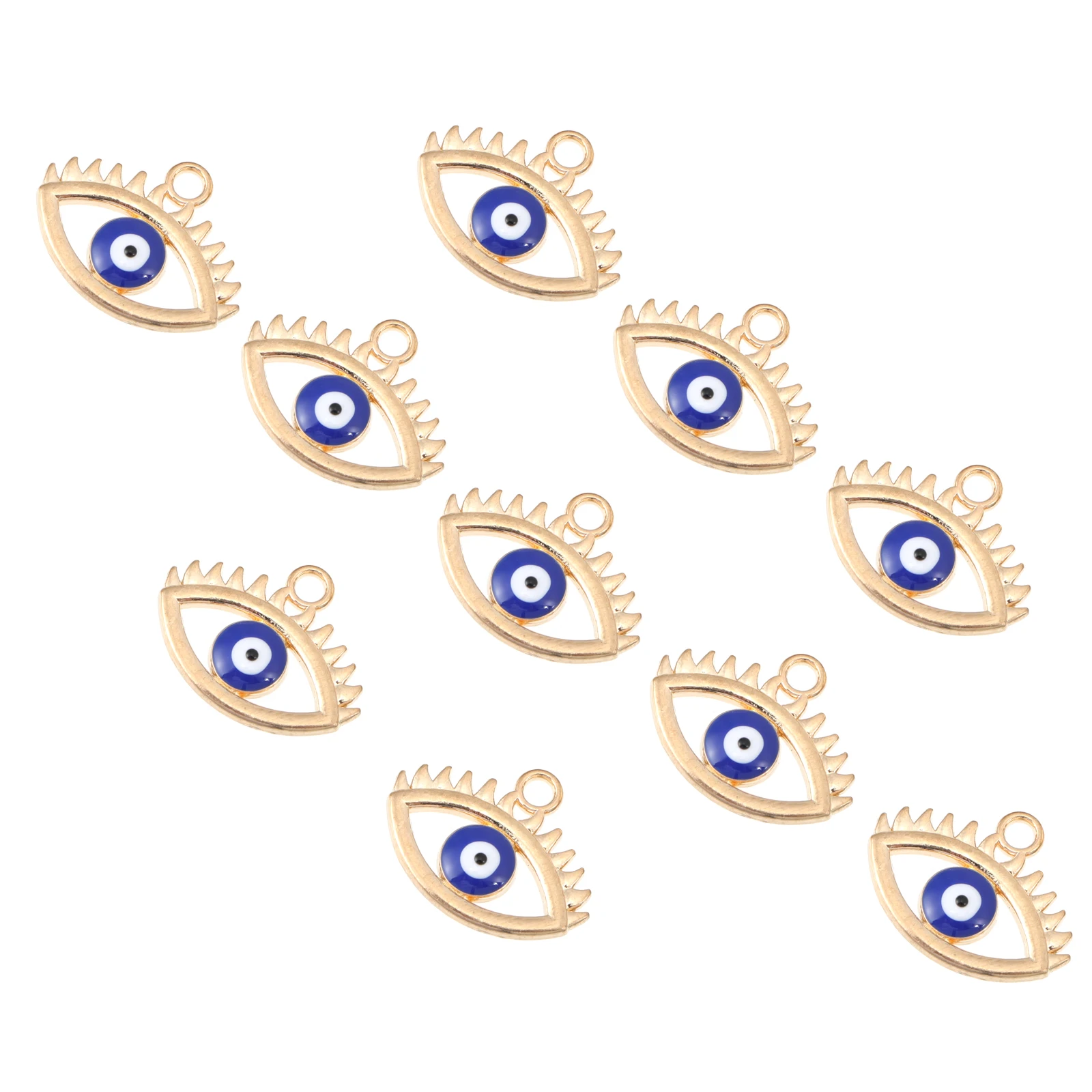 

10 Pcs Hollow Evil Eye Charms Alloy Pendant Beads DIY Jewelry Making Crafts Accessories Storage Gifts Unique Findings