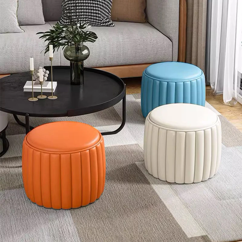 

Small Stool, Household Low Stool, Shoe Changing Stool, Pumpkin Round Stool, Bench, Living Room Round Stool, Simple Sofa Coffee Table Stool