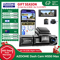 AZDOME 4K Dash Cam M550 Max Built-in GPS Wifi Camera Car DVR 3.18”Screen Night Vision 24H Parking Monitor Support Rear Cam