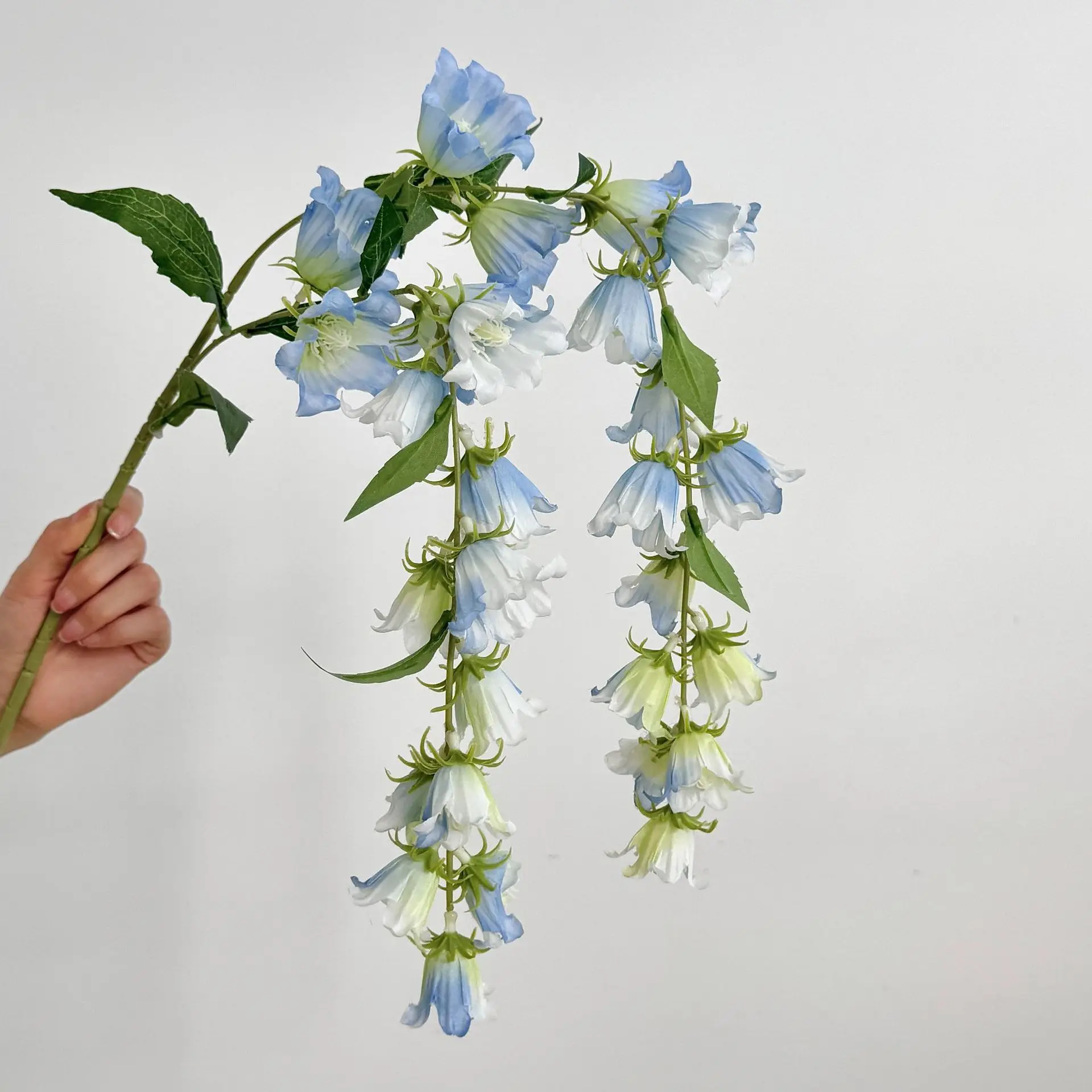 Artificial Hanging Lily of The Valley Campanula, Faux Flowers for Wedding Ceiling Decor, Mall Window Soft Furnishing