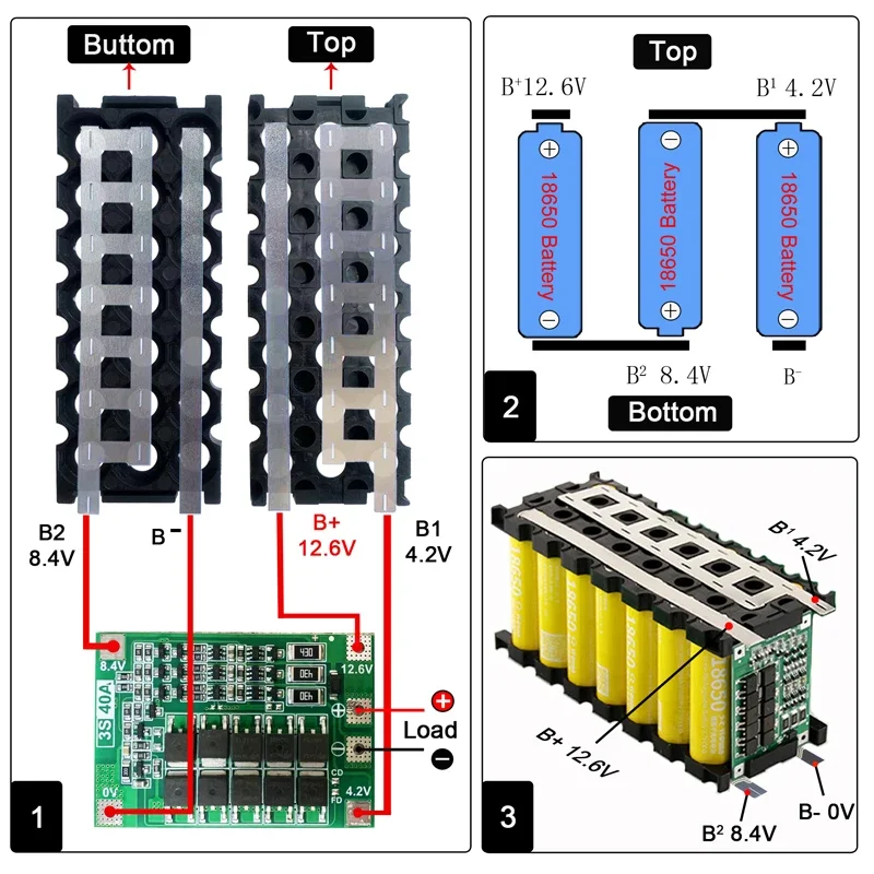 18650 Batterie-Aufbewahrungsbox Halterung 4V/6V/12V Kunststoff Lithium-Batteriepacks Spielzeugwaage Motorrad-Batteriehalter Gehäuse – Detail 4