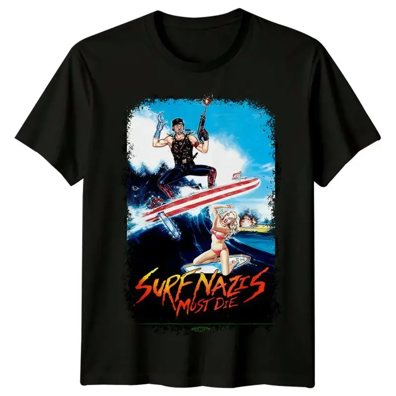 Surf Nazis Must Die 1987 Movie Poster Inspired T shirt Retro 80s
