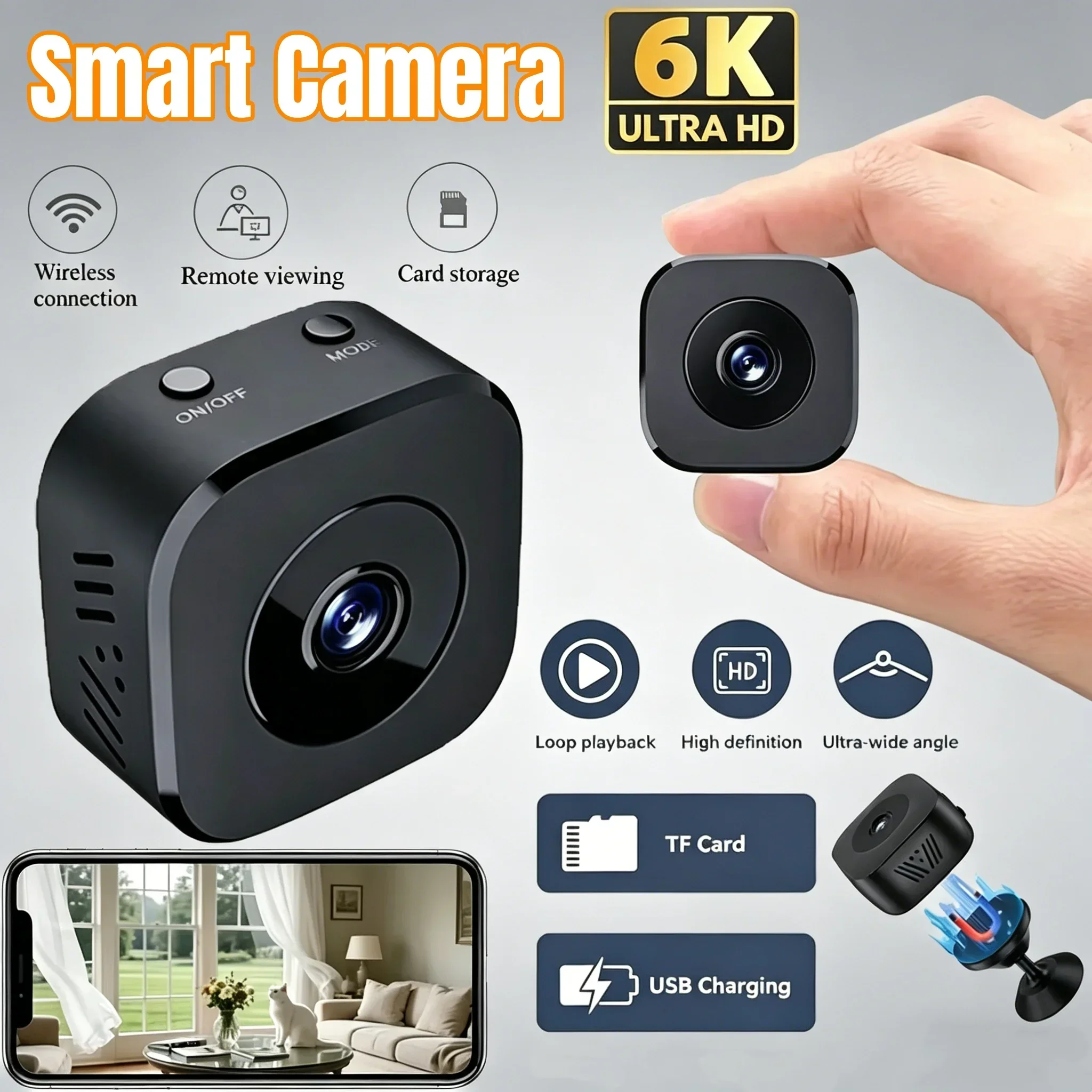 New Mini Security Camera 4K Full HD WiFi Surveillance With 2 Way Audio Motion Detection Infrared Night Vision Security Camera