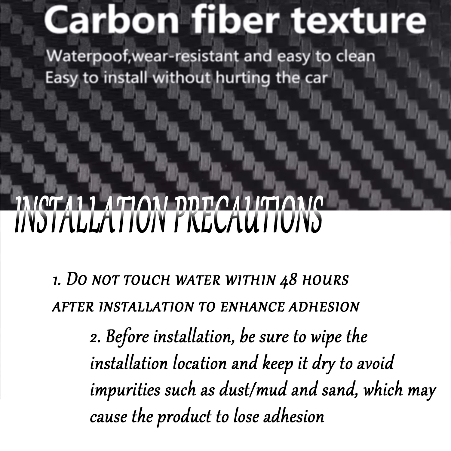 Carbon Fiber Automotive Protective Sticker 1 - 10M, Anti-Scratch Strip for Door Sill Side Mirror