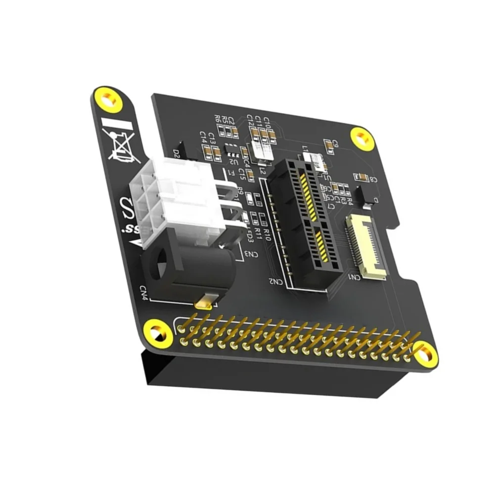 For Raspberry Pi 5 For PCIe Expansion Adapter FFC to For PCIe x1 Slot Board with 40Pin GPIO Header and Mounting Kit