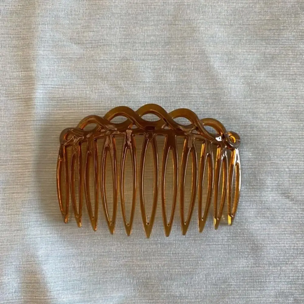 

11 Teeth Simple Hair Clip Combs Plastic Versatile Hair Accessories French Straight Teeth Vintage Weaving Hairpins Girls