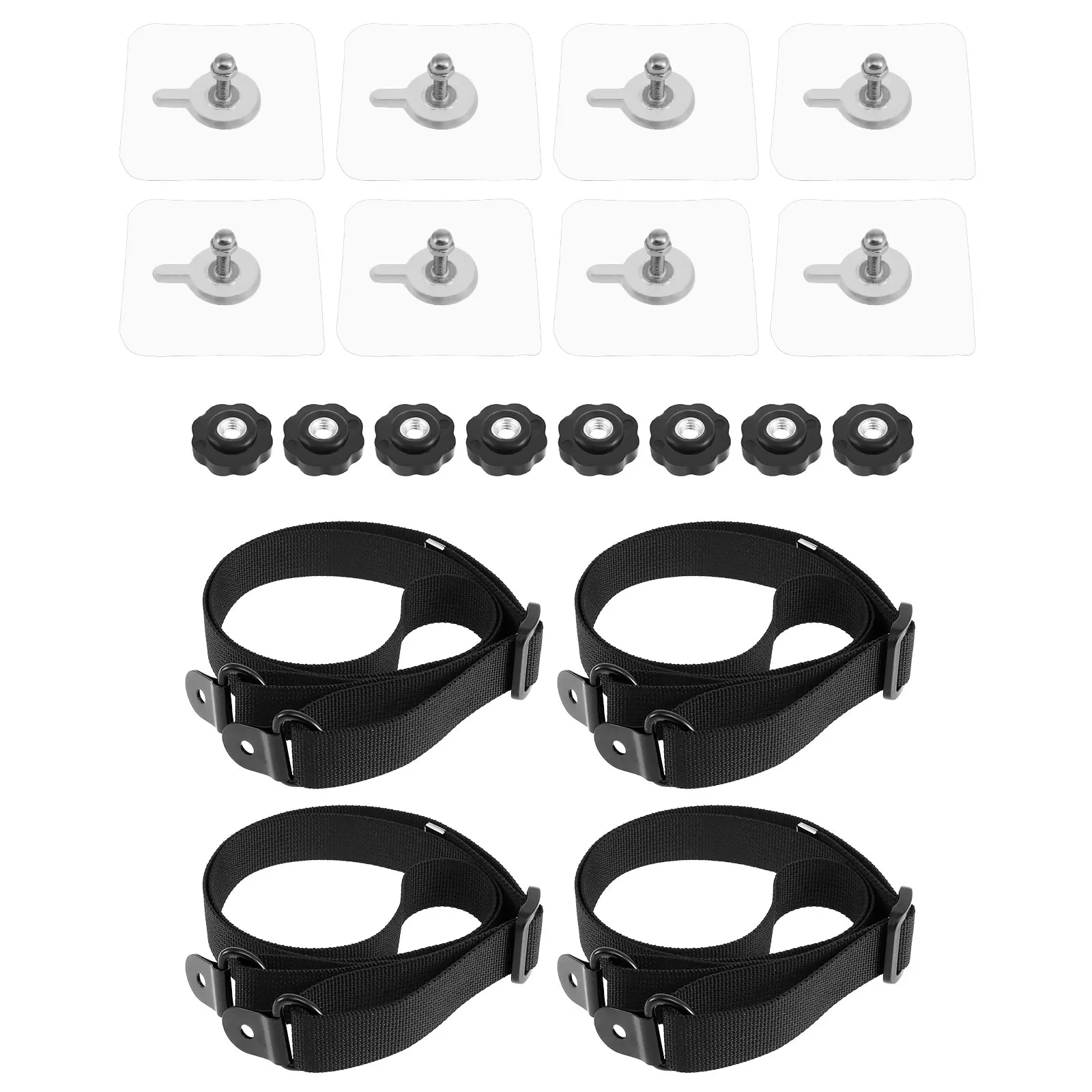 

4Pcs TV Safety Straps Adjustable TV Harness Prevents Tipping Over Protects TV with Anti Tilt Strap Regulator with Shock Strap