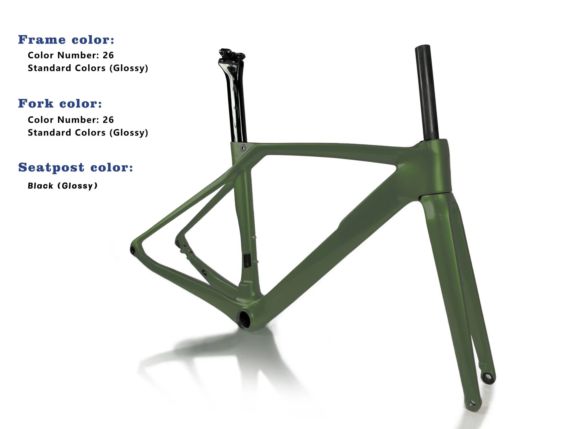 YOELEO R12 Carbon Fiber Road Bike Frameset (Green – Special Offer) – 700C, Fully Integrated Cable Routing, Full Carbon, Thru-Axl