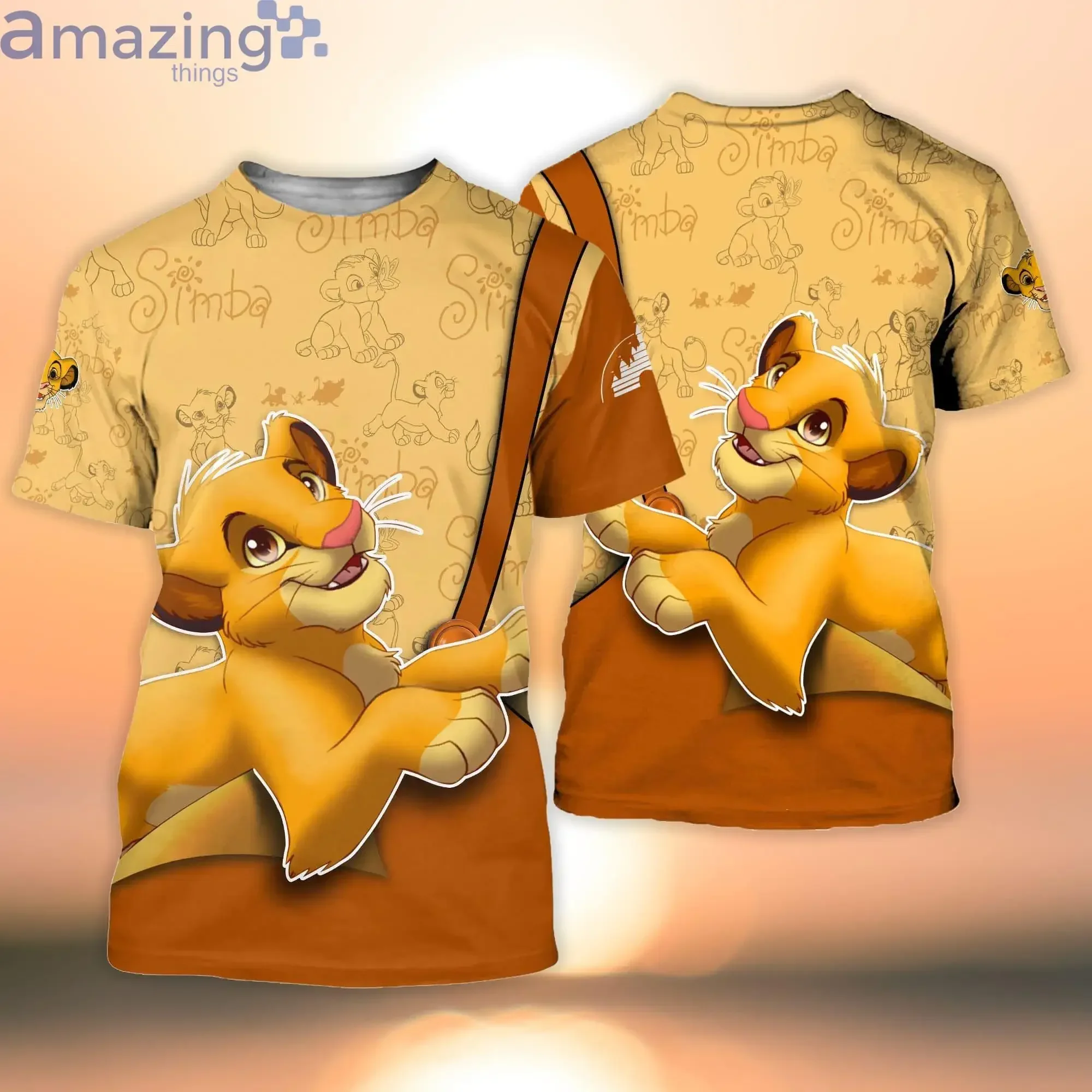 

Summer New Simba The Lion King 3D T-Shirt With Disney Cartoon Tops