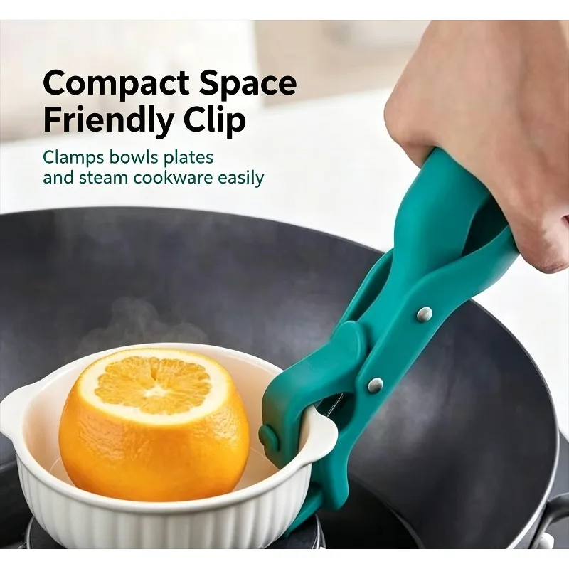 Heat Resistant Bowl Clip Anti Scalding Silicone Pot Gripper Dish Plate Clamp Kitchen Cooking Tray Steamer Bowl Holder Clip