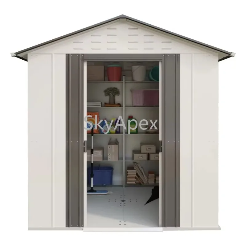

Waterproof Metal Outdoor Storage Shed Backyard Tool House Garden Shed For Tools Equipment Storage Weather Resistant Organizer