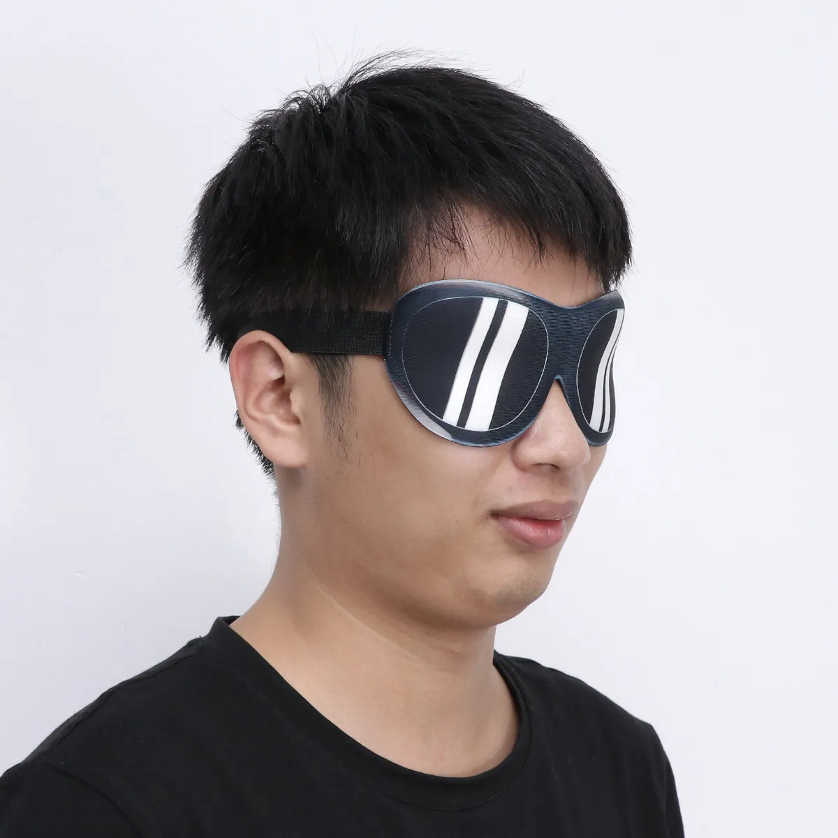 3D Glasses Eyeshade Soft Fabric Milk Fiber Sleep Mask Adjustable String Alleviate Eye Fatigue for Home Travel Outdoor