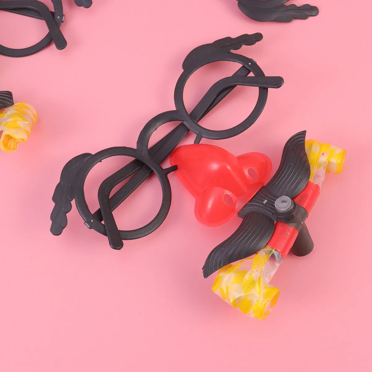 

10Pcs Big Nose Glasses Blowing Dragon Whistles Funny Party Blowout Cheer Supplies Birthday Christmas Festival Decoration