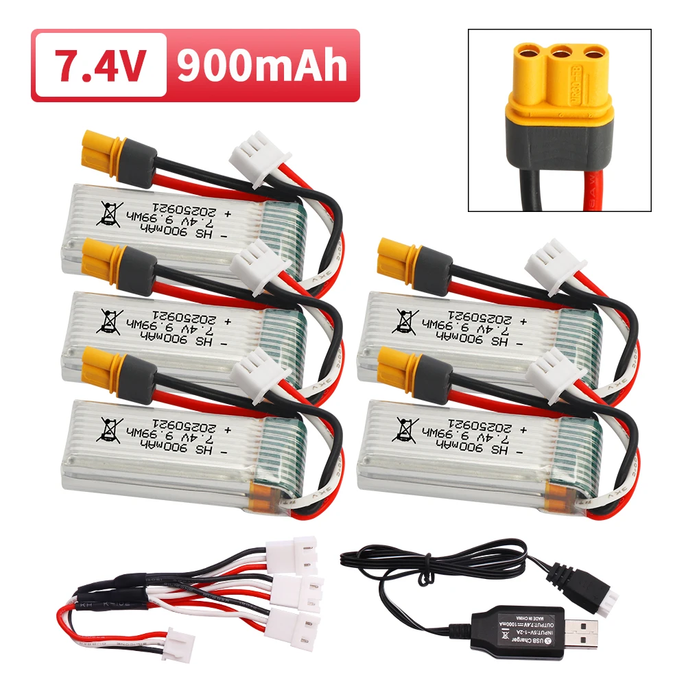 2S 7.4V 900mAh M17 Gun Battery  Li-po Battery For UDL P320 M17 Simulation Model Toy Gun Spare Battery Accessories
